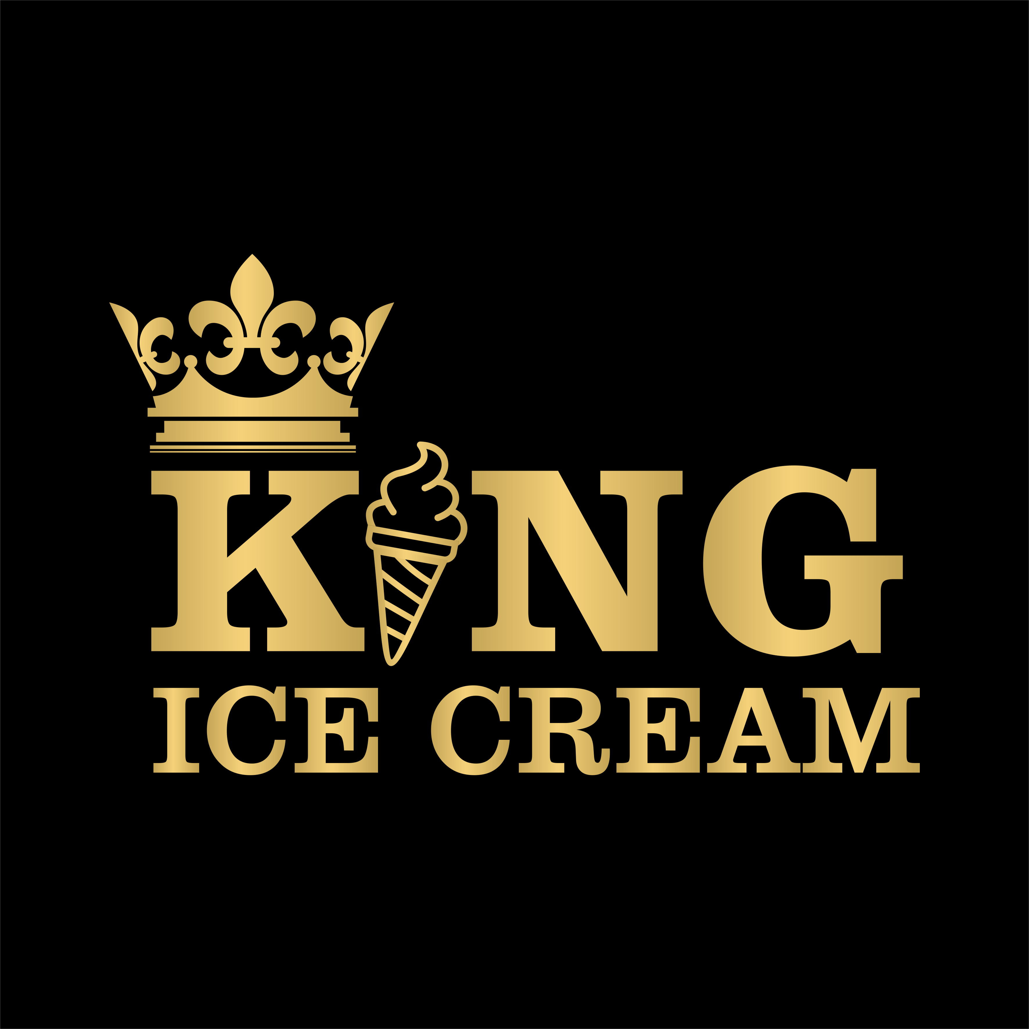 King Ice Cream Logo - Devilo Arts