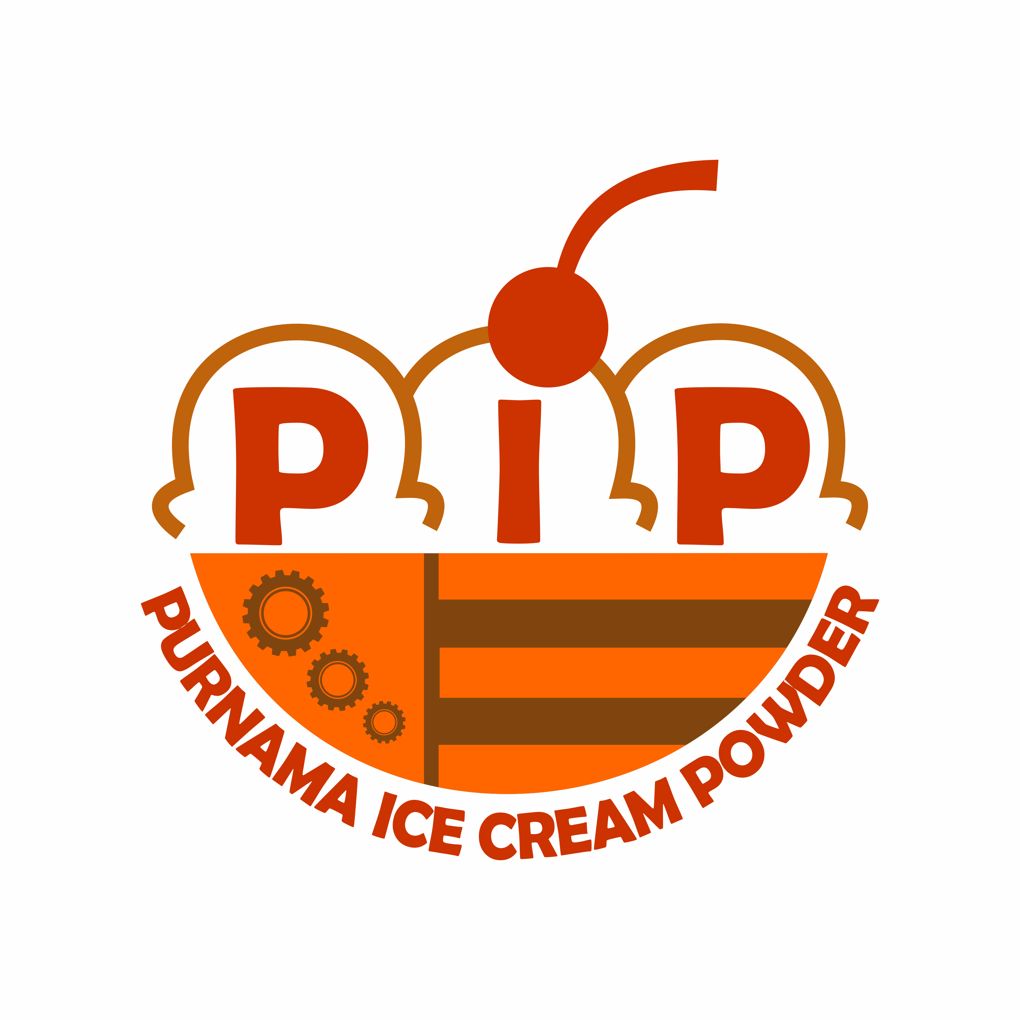 Purnama Ice Cream Powder - PIP Logo - Devilo Arts