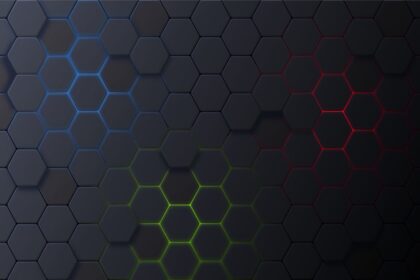 Dark Hexagonal Background Vector - Devilo Arts