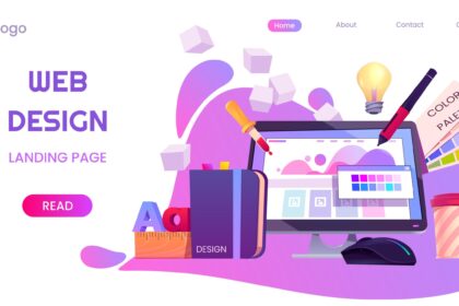 Web Design Landing Page Vector - Devilo Arts