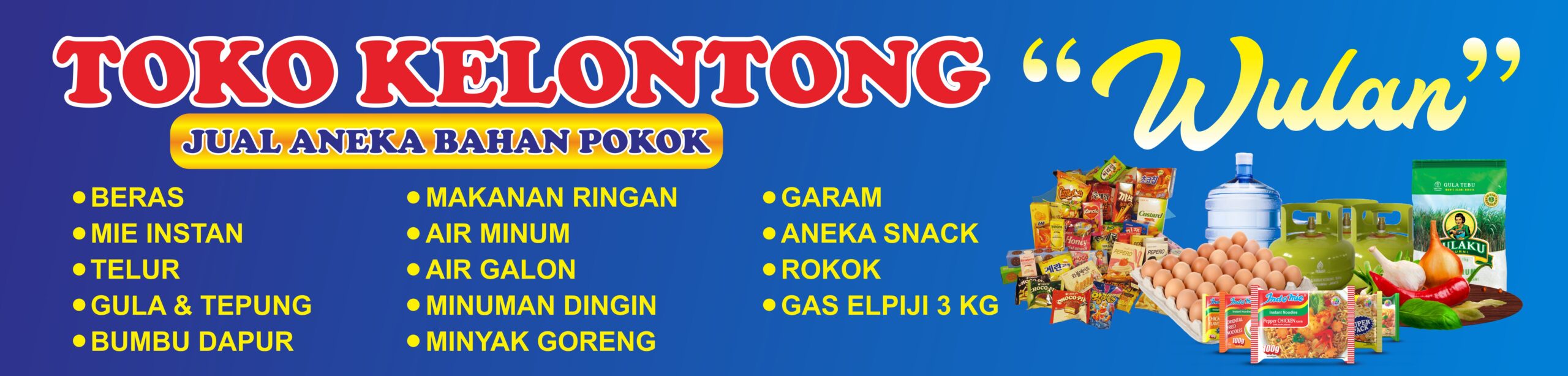 Banner Toko Kelontong Wulan Vector