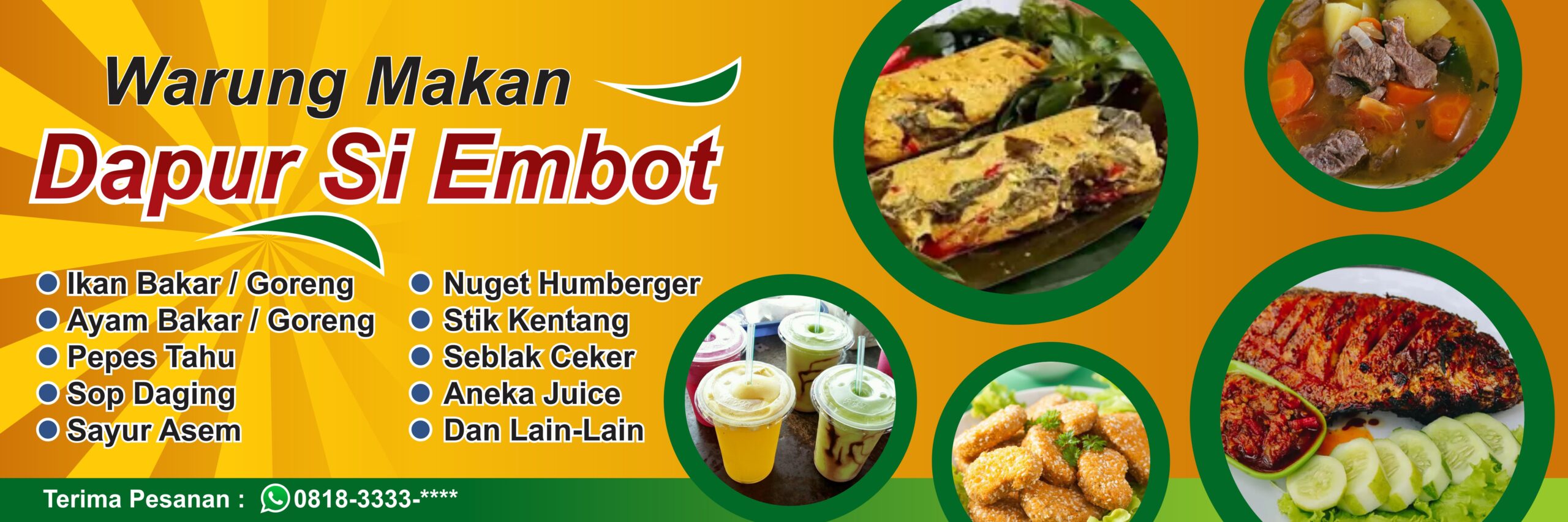 Banner Warung Makan Dapur si Embot Vector