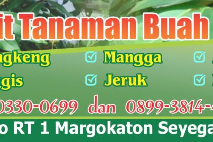 Spanduk Menjual Bibit Tanaman Buah Vector CDR