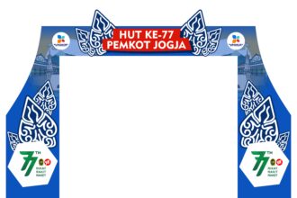 Dekorasi Kantor HUT ke 77 PEMKOT Jogja Desain Vector