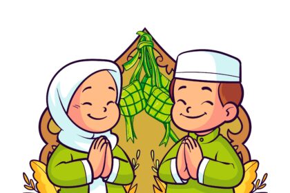 Mohon Maaf Lahir Batin Kartun Karakter 2025