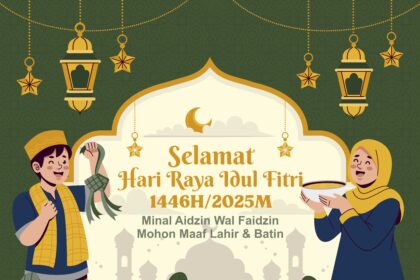 Selamat Hari Raya Idul Fitri Desain Vector 2025