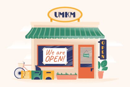 Toko UMKM Kartun Ilustrasi Vector