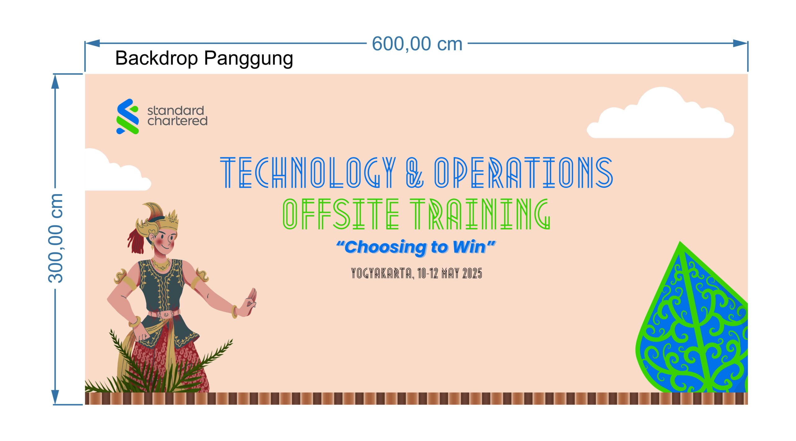 Standard Chartered Desain Dekorasi Backdrop