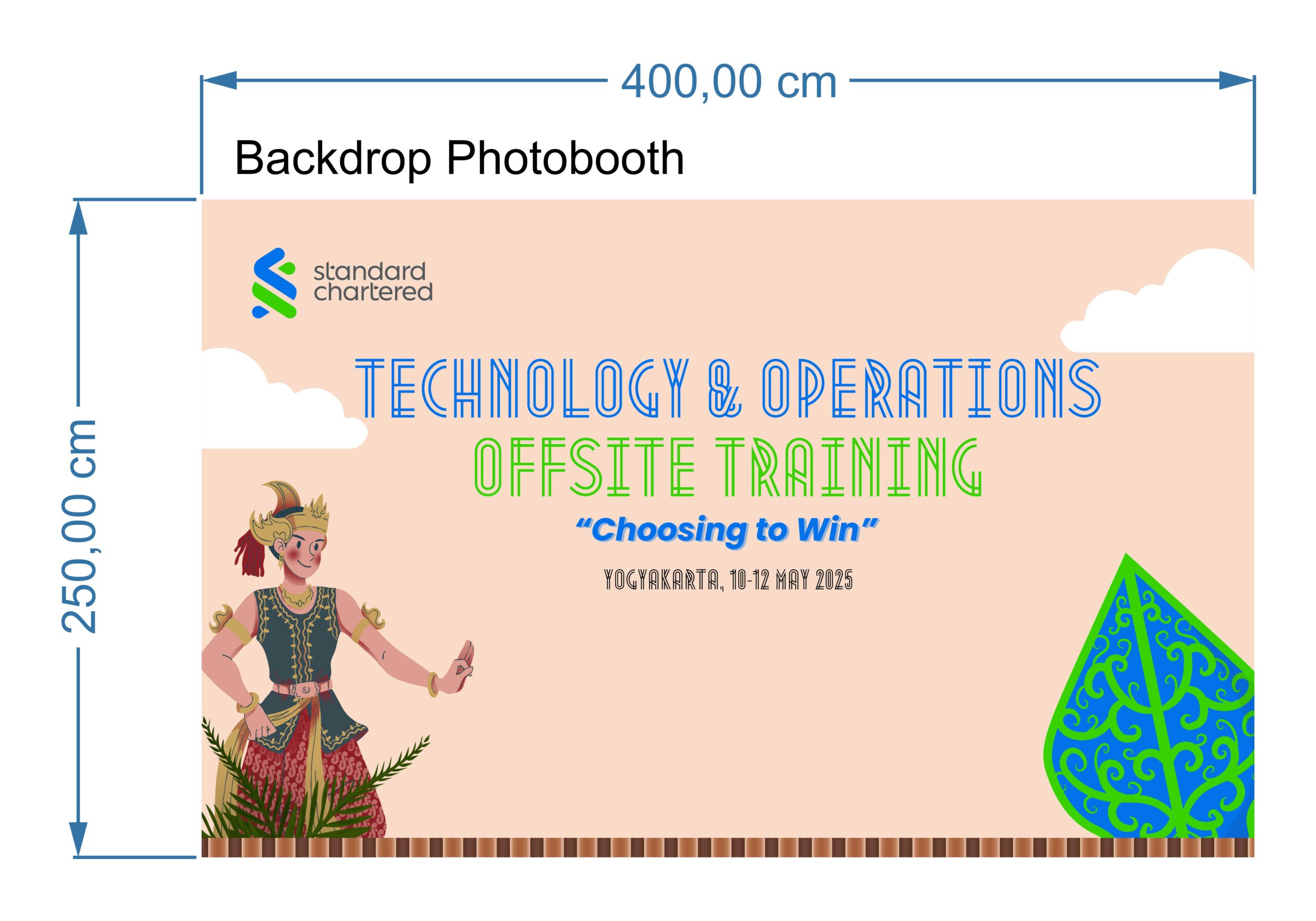 Standard Chartered Desain Dekorasi Backdrop