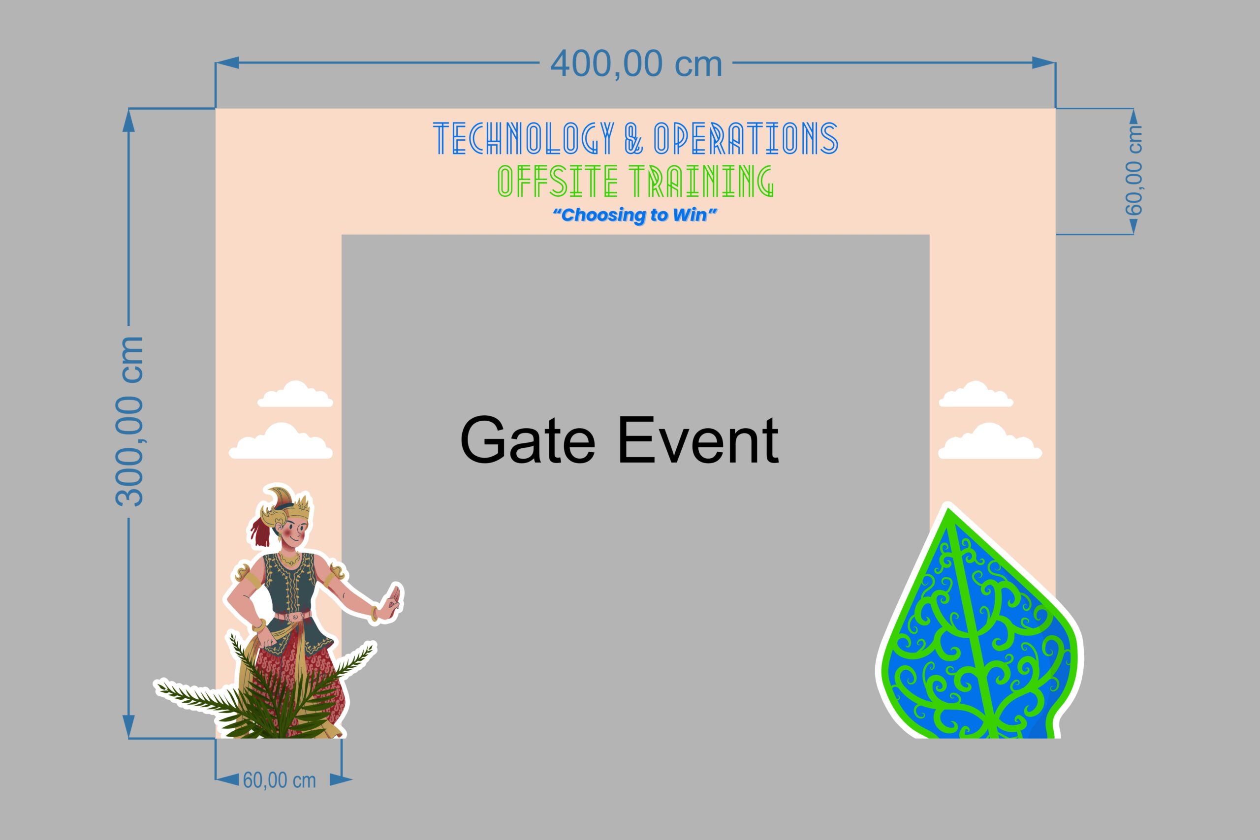 Standard Chartered Desain Dekorasi Backdrop