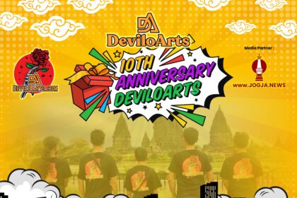 Desain Backdrop Anniversary Devilo Arts