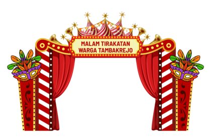 Malam Tirakatan Gate Vector - Warga Tambakrejo