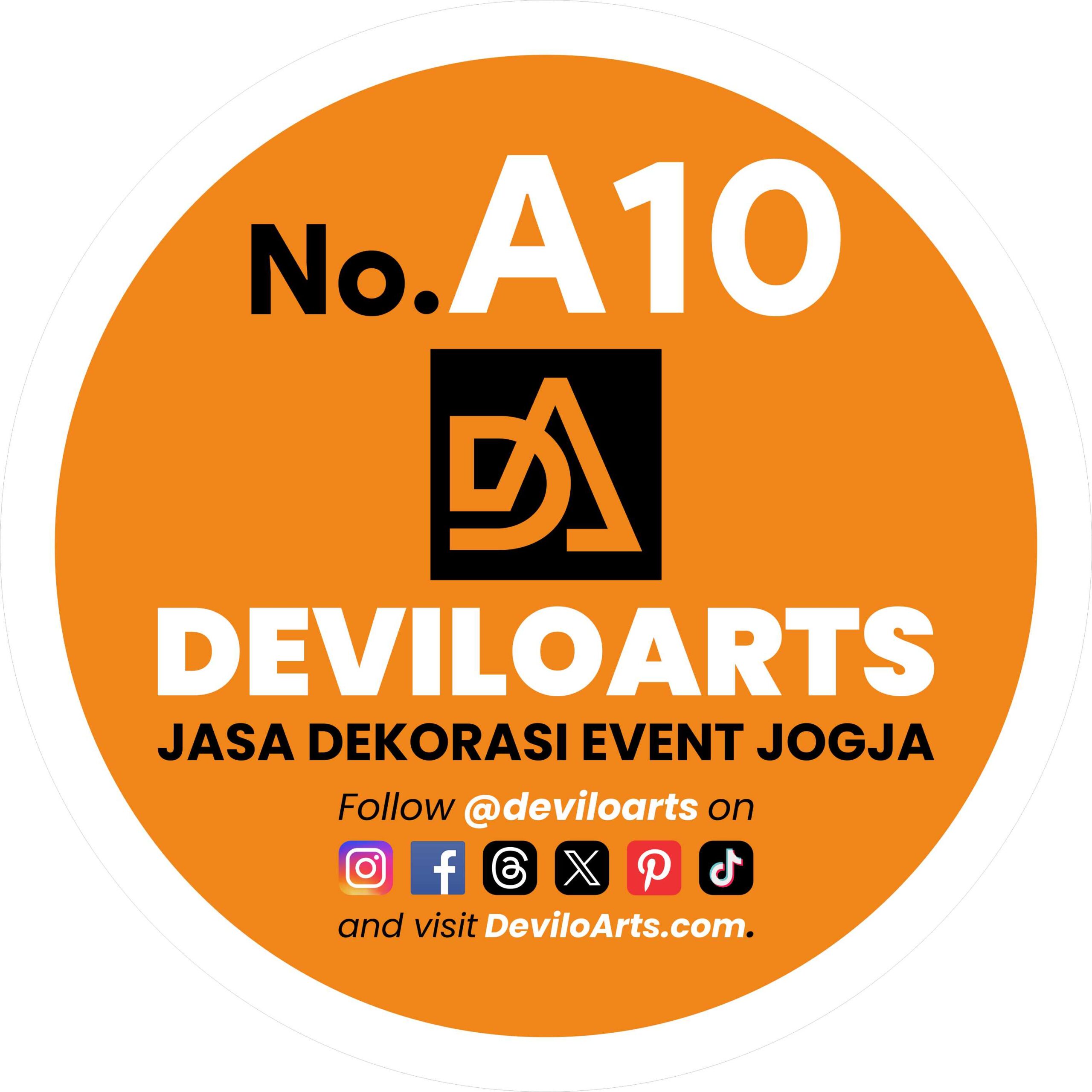 Stiker Devilo Arts Jogja - Desain Grafis, Logo, Vector, Template, Background. Stiker Devilo Arts Jogja