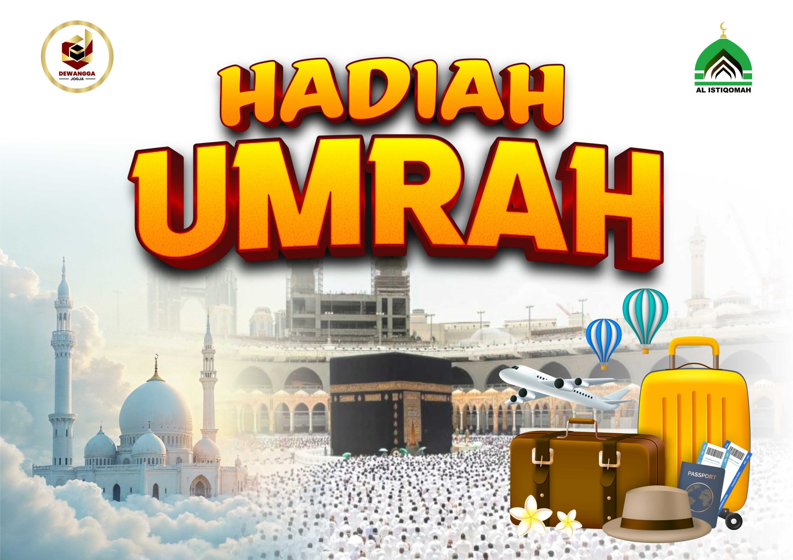 Simbolik Hadiah Umroh Desain Vector