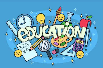 Education Simbolik Logo Desain Vector