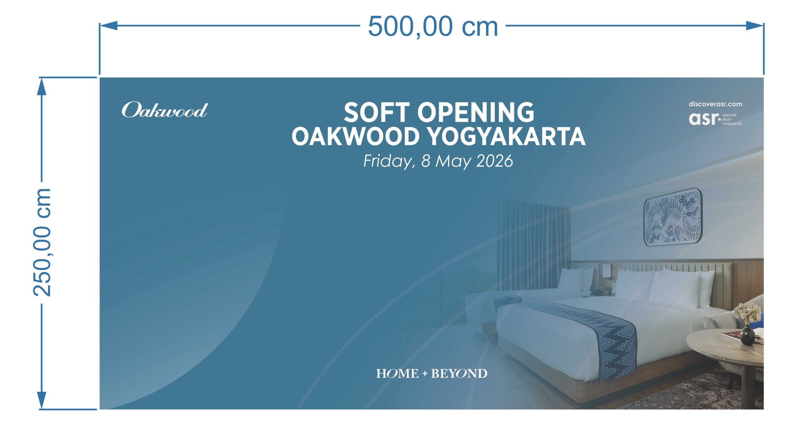 Oakwood Hotel Opening Backdrop Vector