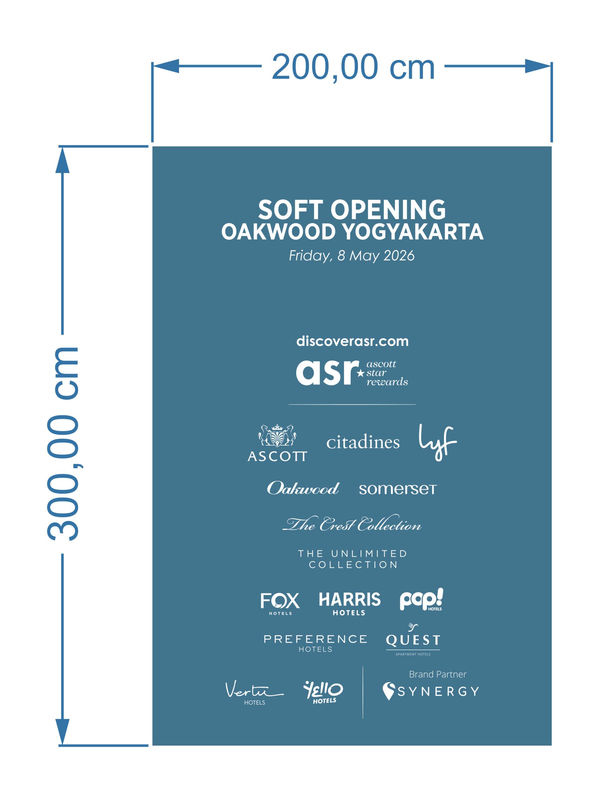 Oakwood Hotel Opening Backdrop Vector
