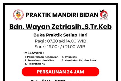 Papan Nama Bidan Desain Vector (Praktik Mandiri Bidan)