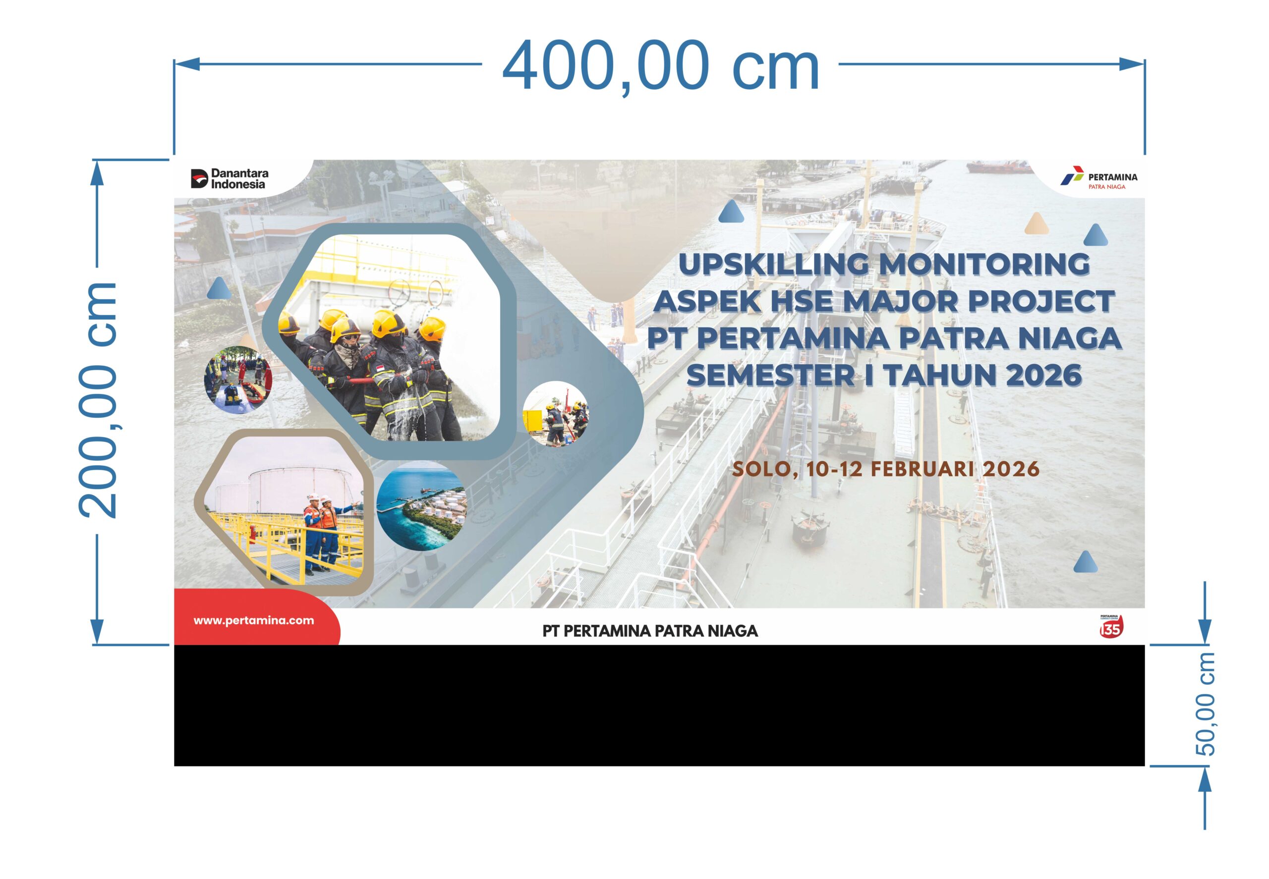 Patra Niaga Backdrop Pertamina Vector