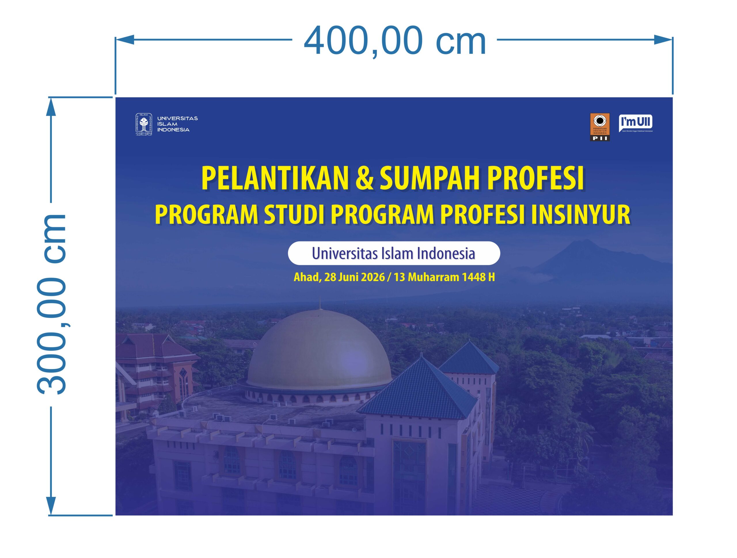 Pelantikan Profesi UII Backdrop Vector