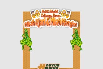 Photobooth Halal Bihalal Desain Vector