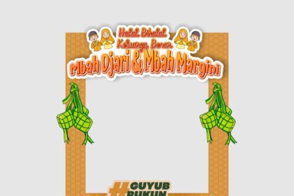 Photobooth Halal Bihalal Desain Vector