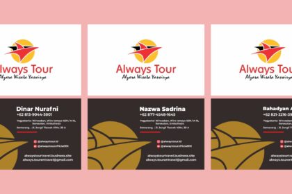 Always Tour Jogja Kartu Nama Bulan Maret Vector