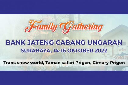 Always Tour Spanduk Family Gathering Bank Jateng Vector Design
