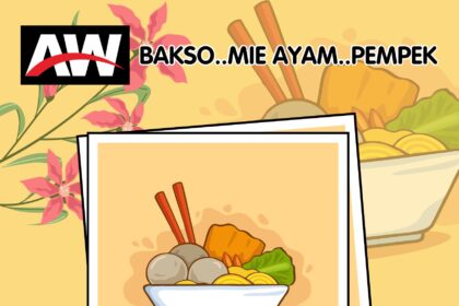 Bakso Mie Ayam Pempek AW Banner Vector