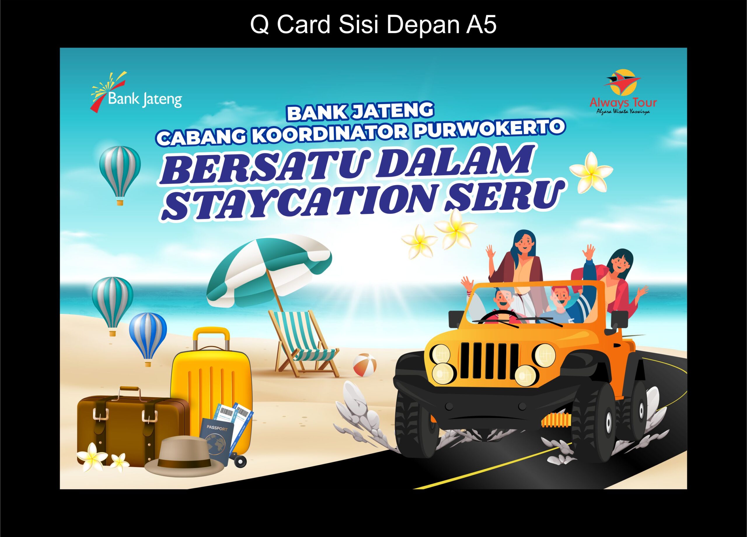 Bank Jateng Purwokerto Bersatu Dalam Staycation Seru Backdrop Desain