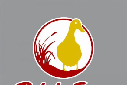 Bebek Emas Logo Bebek Peking Panggang Vector