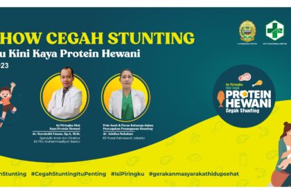 Cegah Stunting Isi Piringku Kini Kaya Protein Hewani Talkshow Banner Desain Vector