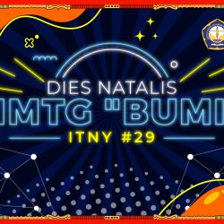 Dies Natalis HMTG “BUMI” ITNY 29 Backdrop Design Vector