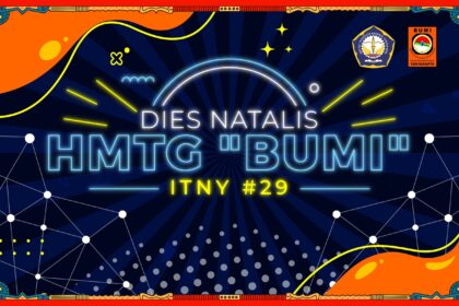 Dies Natalis HMTG “BUMI” ITNY 29 Backdrop Design Vector