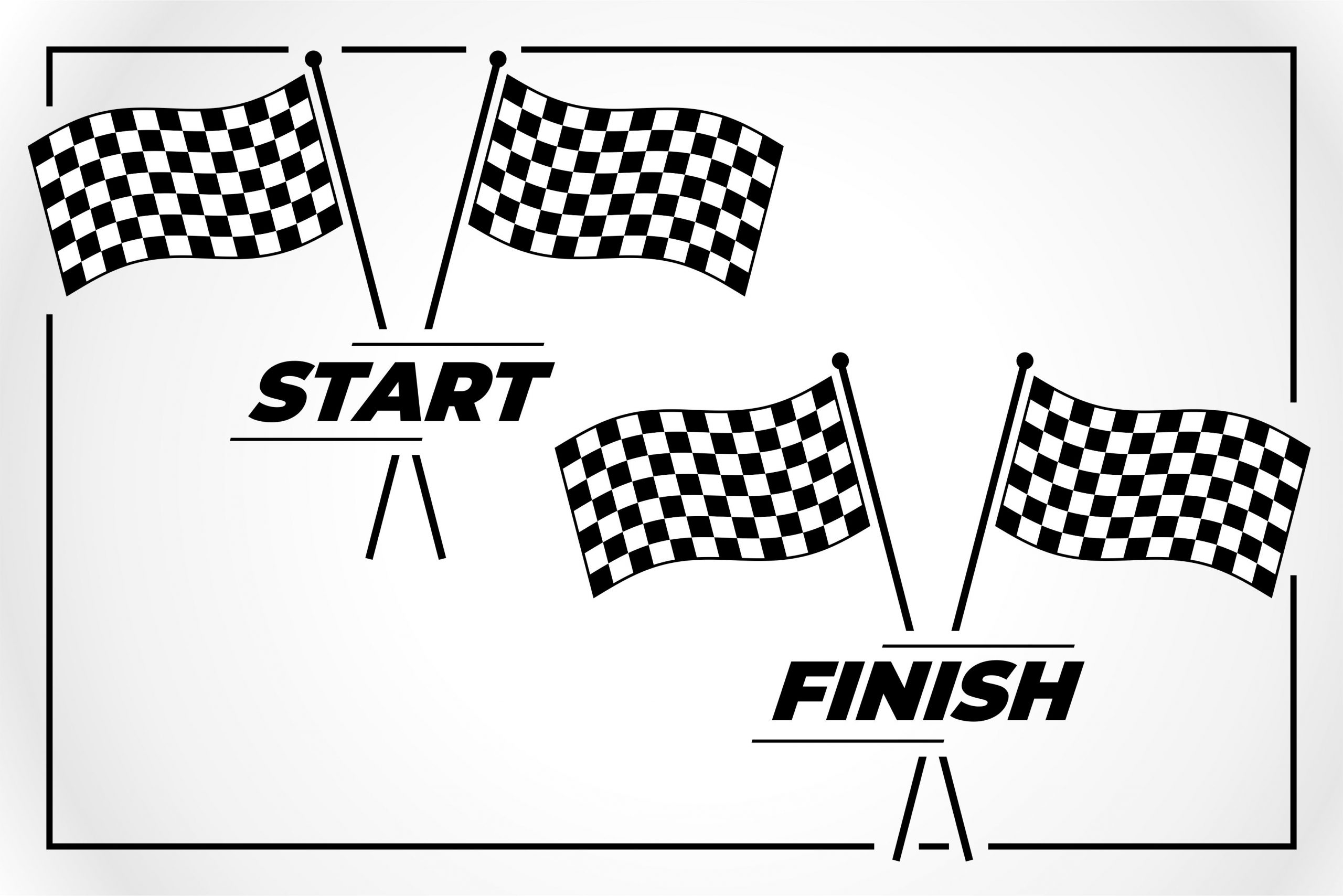 Flag Start Finish Vector