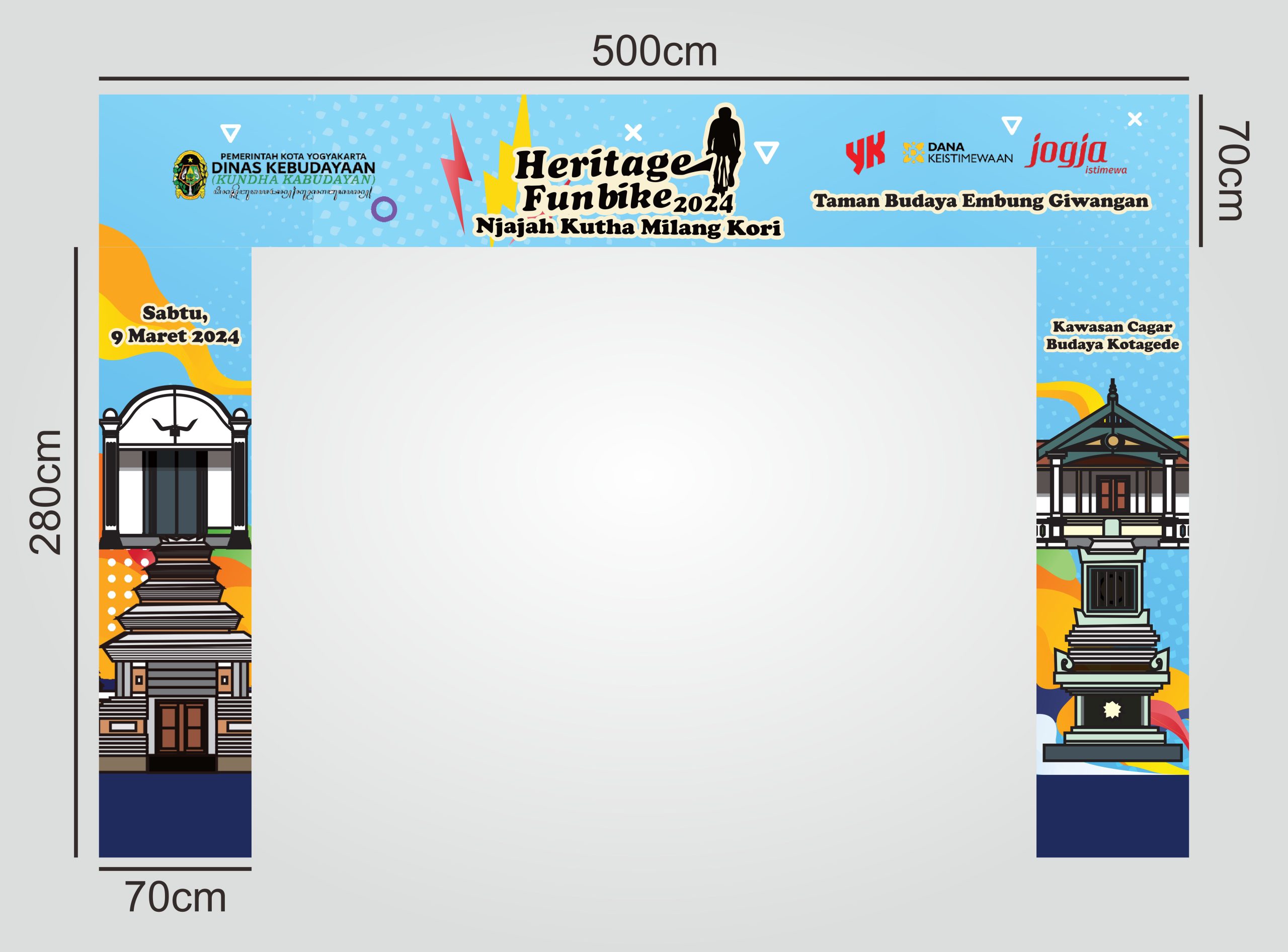 Funbike 2024 Gate Backdrop Desain