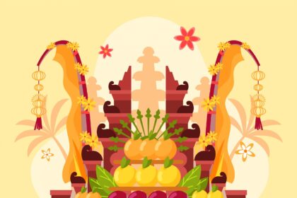 Galungan Illustration Vector