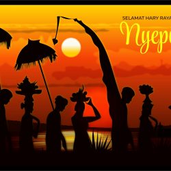 Gradient Nyepi Background Illustration Vector