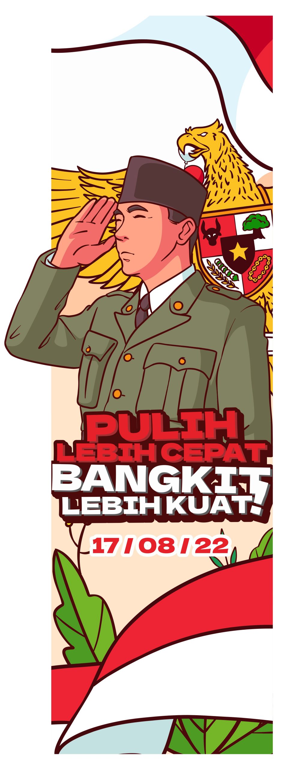 HUT RI 77 Background Vector Banner CorelDraw