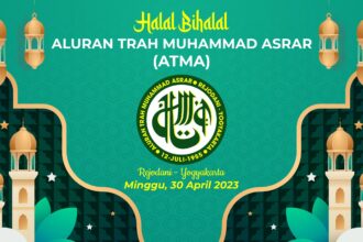 Halal Bihalal ATMA Photobooth Banner Vector