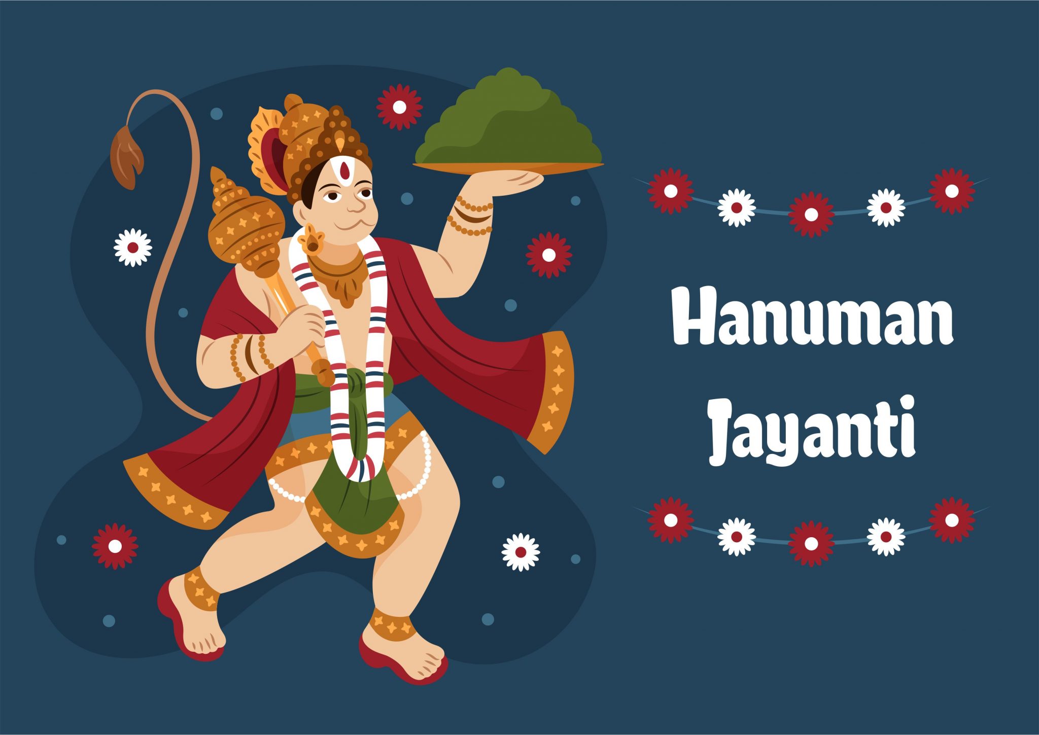 Hanuman Jayanti Illustration Vector CorelDraw Devilo Arts