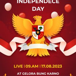 Indonesia Independence Day Gradient Poster Template Vector