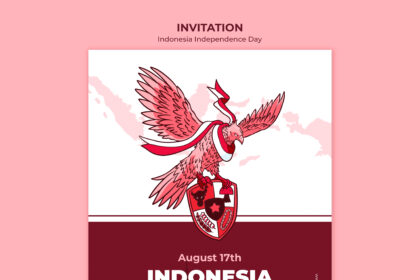 Indonesia Independence Day Invitation Design Template