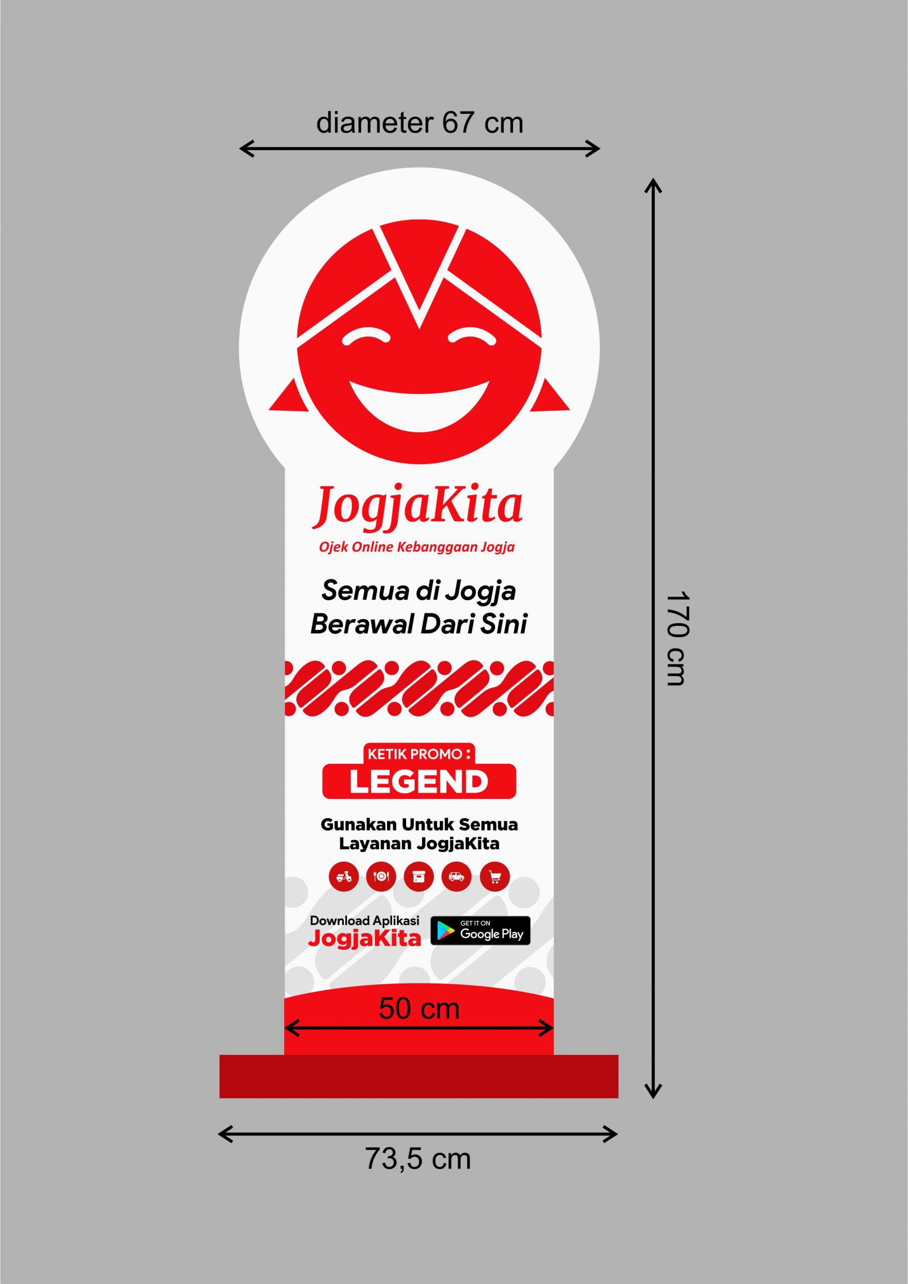 Jogjakita Sign dan Pick up Point Vector