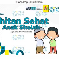 KHITAN PLN Backdrop 500x300cm Desain Vector