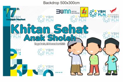 KHITAN PLN Backdrop 500x300cm Desain Vector