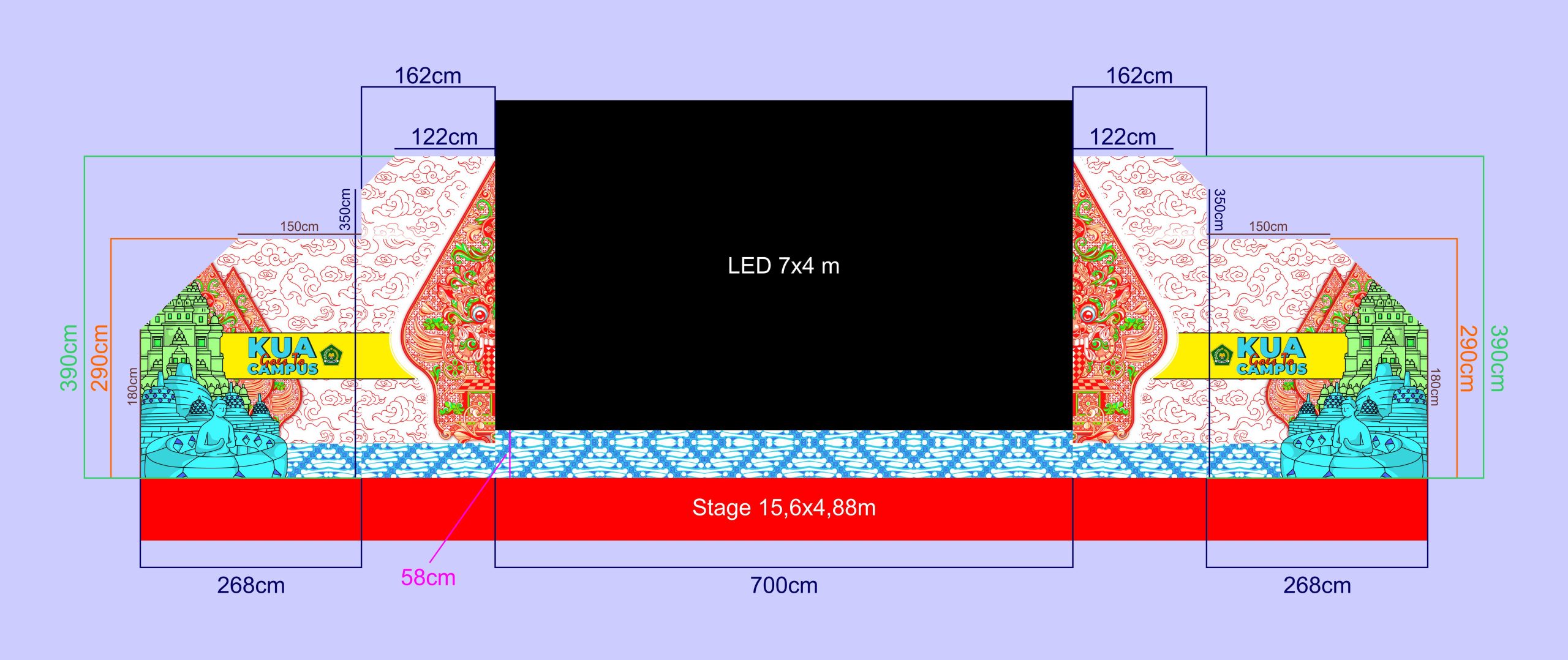 KUA Backdrop Goes to Campus Desain