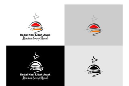 Kedai Nasi Lidah Awak Logo Masakan Orang Rumah Vector