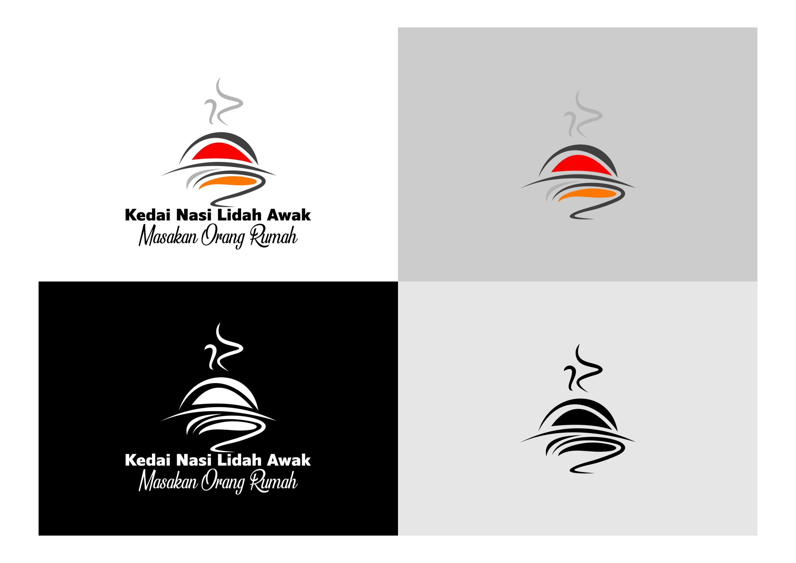 Kedai Nasi Lidah Awak Logo Masakan Orang Rumah Vector