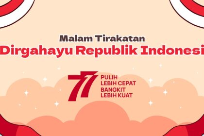 Malam Tirakatan Dirgahayu Republik Indonesia 77 Backdrop Vector CorelDraw